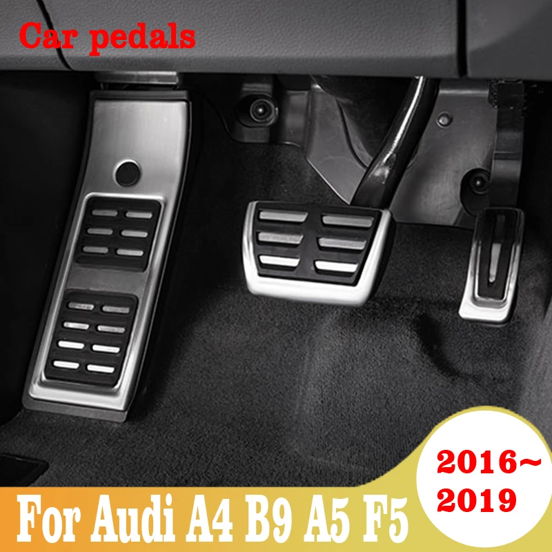 

Car Accelerator Brake Footrest Pedal Plate Cover For Audi A4 B9 A5 F5 FY Q5 SQ5 A6 C8 2016 2017 2018 2019 Car Pedals Accessories