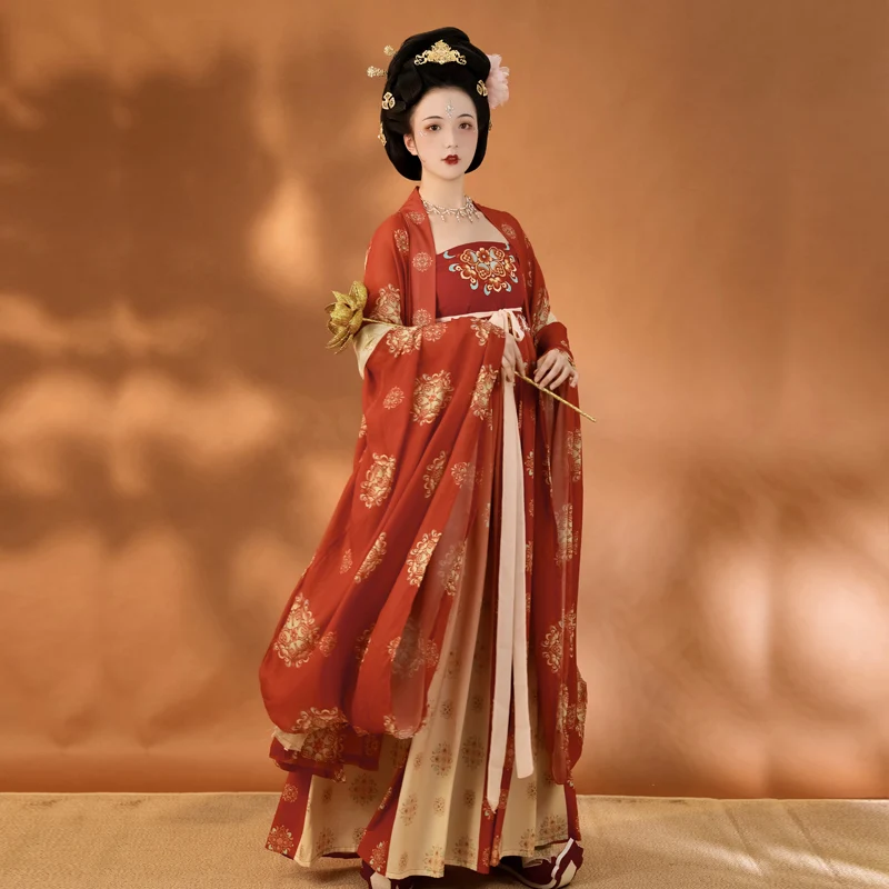 

Shangyunxi Original Women's Han Chinese Clothing Summer Tang Style Embroidered Cheko Skirt Chinese Traditional Han Clothing