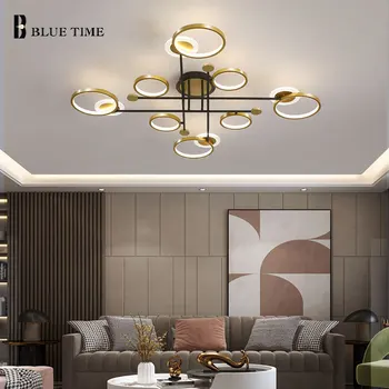 

Modern LED Chandelier Home Indoor Lighting For Bedroom Living Room Dining Room Kitchen Decor Light Ceiling Chandelier Gold Black