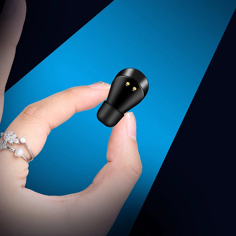 ABHU-TWS-06 отпечаток пальца Bluetooth гарнитура HD шумоподавление стерео Беспроводная игра супер режим ожидания водонепроницаемые наушники