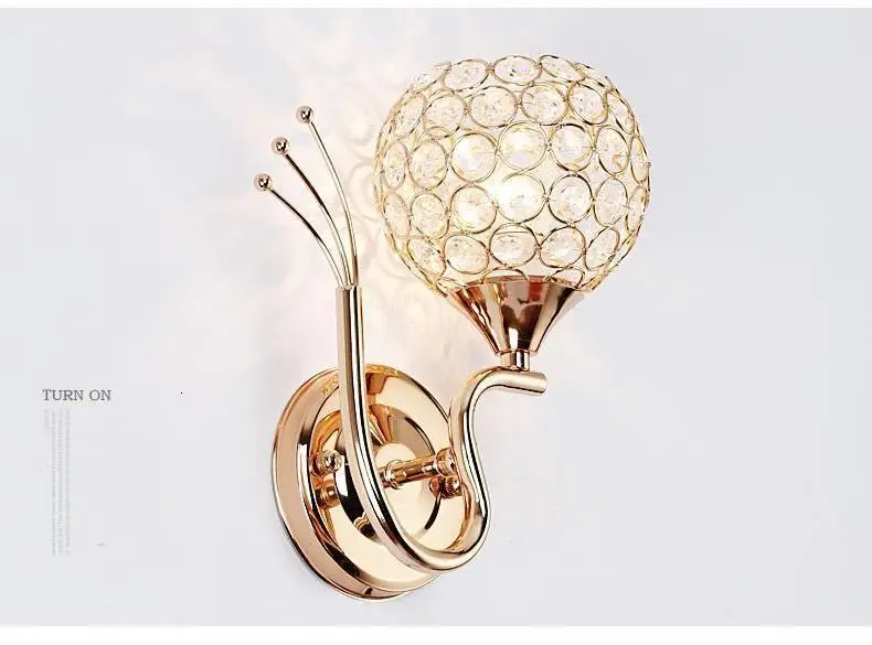 Decor Deco Maison Stair Dressing Table Crystal Wandlamp Bedroom Applique Murale Luminaire Lampara De Pared Interior Wall Light