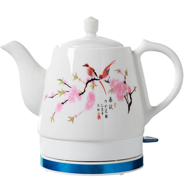 Electric Ceramic Discolourable Teapot Kettle Water Boiler Water Heating  Device Teapot Electric Kettle Automatic Power off