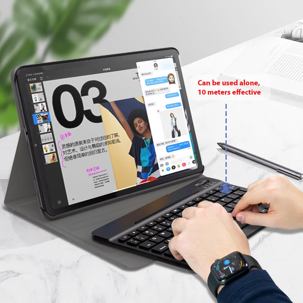 Для Samsung Galaxy Tab A 8 4 дюймов 2020 планшет клавиатура чехол 7 видов цветов с подсветкой