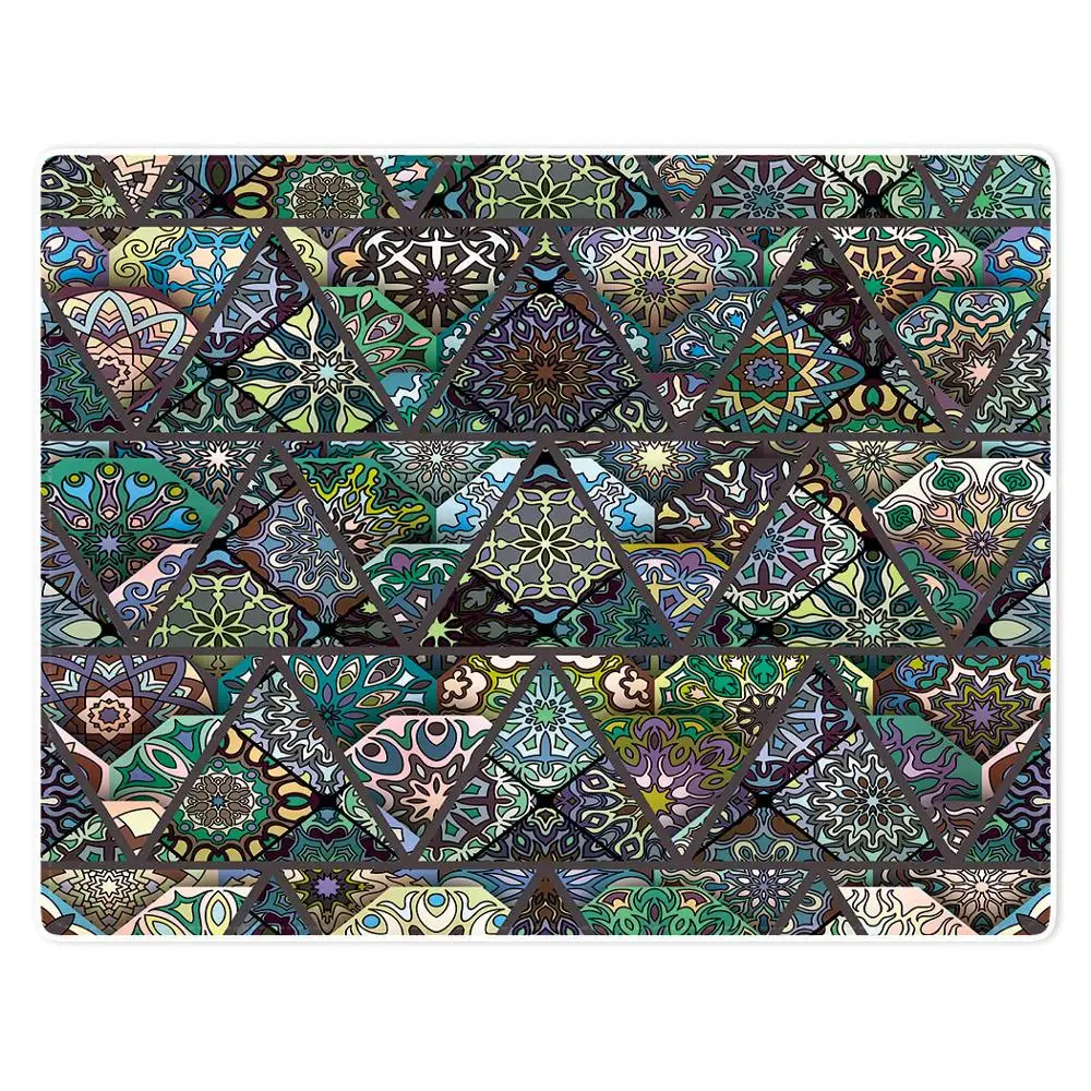 

HommomH Blanket Soft Comfort lightweight well made Nap Sofa Bed Travel Warm Plush Throw Triangle Ornate Pattern Kaleidoscope