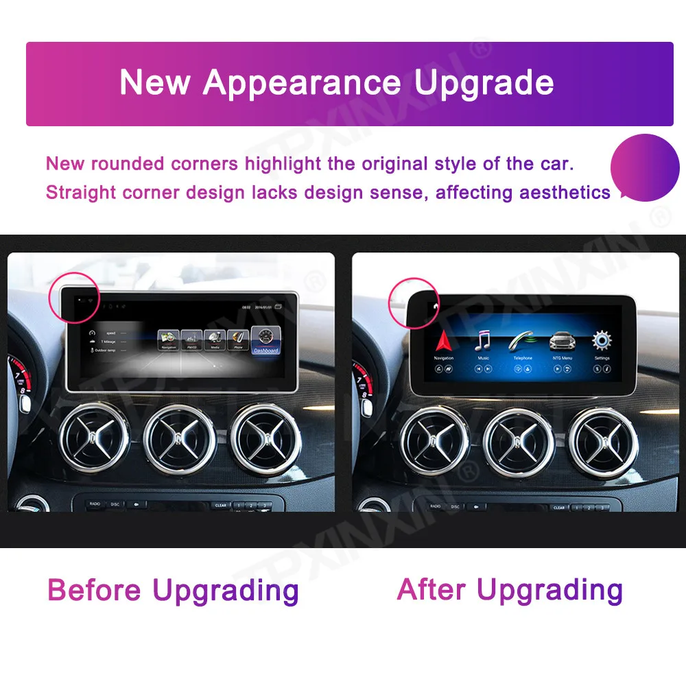 Big screen Android 10 8G+128G 4G LTE Car GPS Navigation Multimedia Player For Mercedes Benz C CLASS W204 2007+ Wireless Carplay