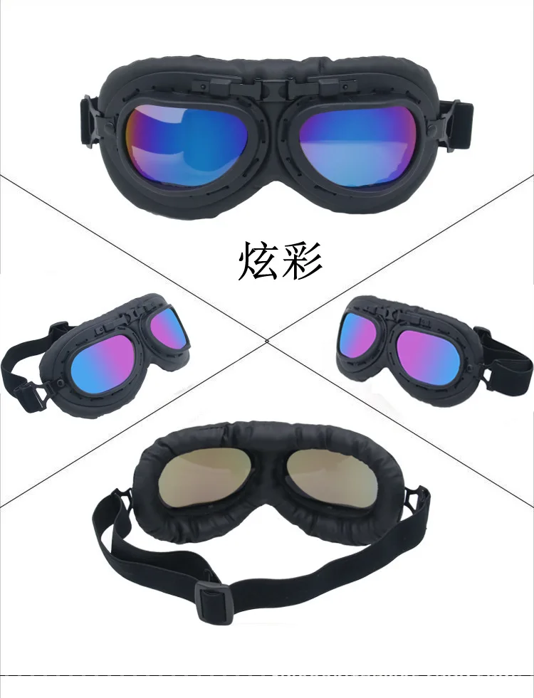 В настоящее время доступны прямые продажи Harley Goggles мотоциклетные очки для защиты глаз Ретро Второй мировой войны очки ветрозащитные