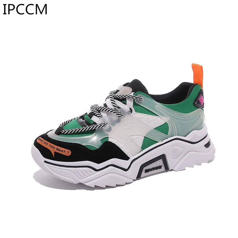 2019 Autumn New European Station Popular Thick Bottom Korean Version Wild Color Matching Casual Outdoor Women's Sports Shoes |