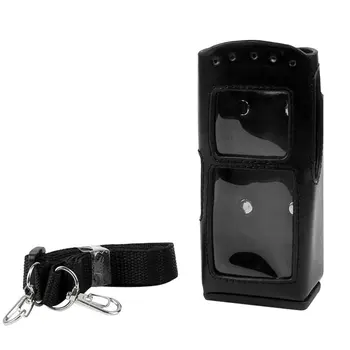 

Solid Police Fireman Portable Walkie Talkie Hard Leather Case Practical Shoulder Hanging Adjustable Strap Work For MTP850 Radio