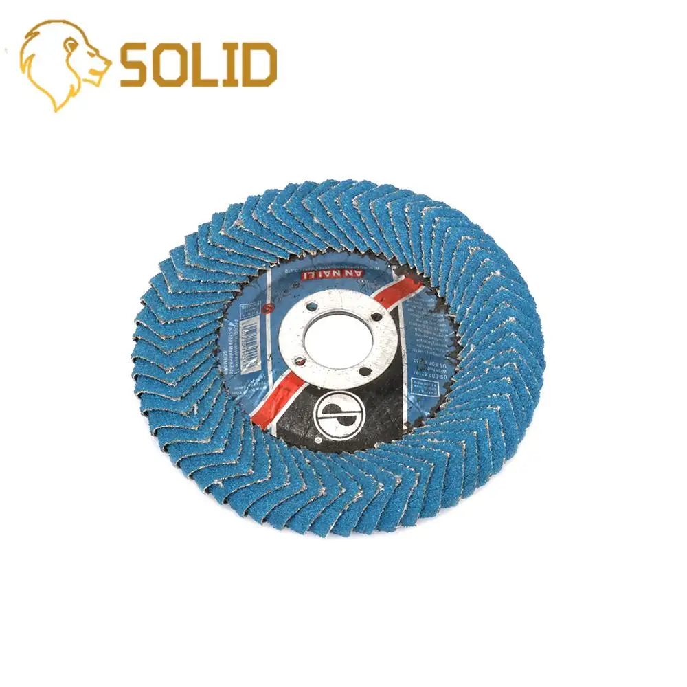 

100mm Sandpaper Flap Disc Round Sandpaper Wheel Polishing Grinding Head for Grooves Gaps Removing Burrs Bore 16mm 2Pcs