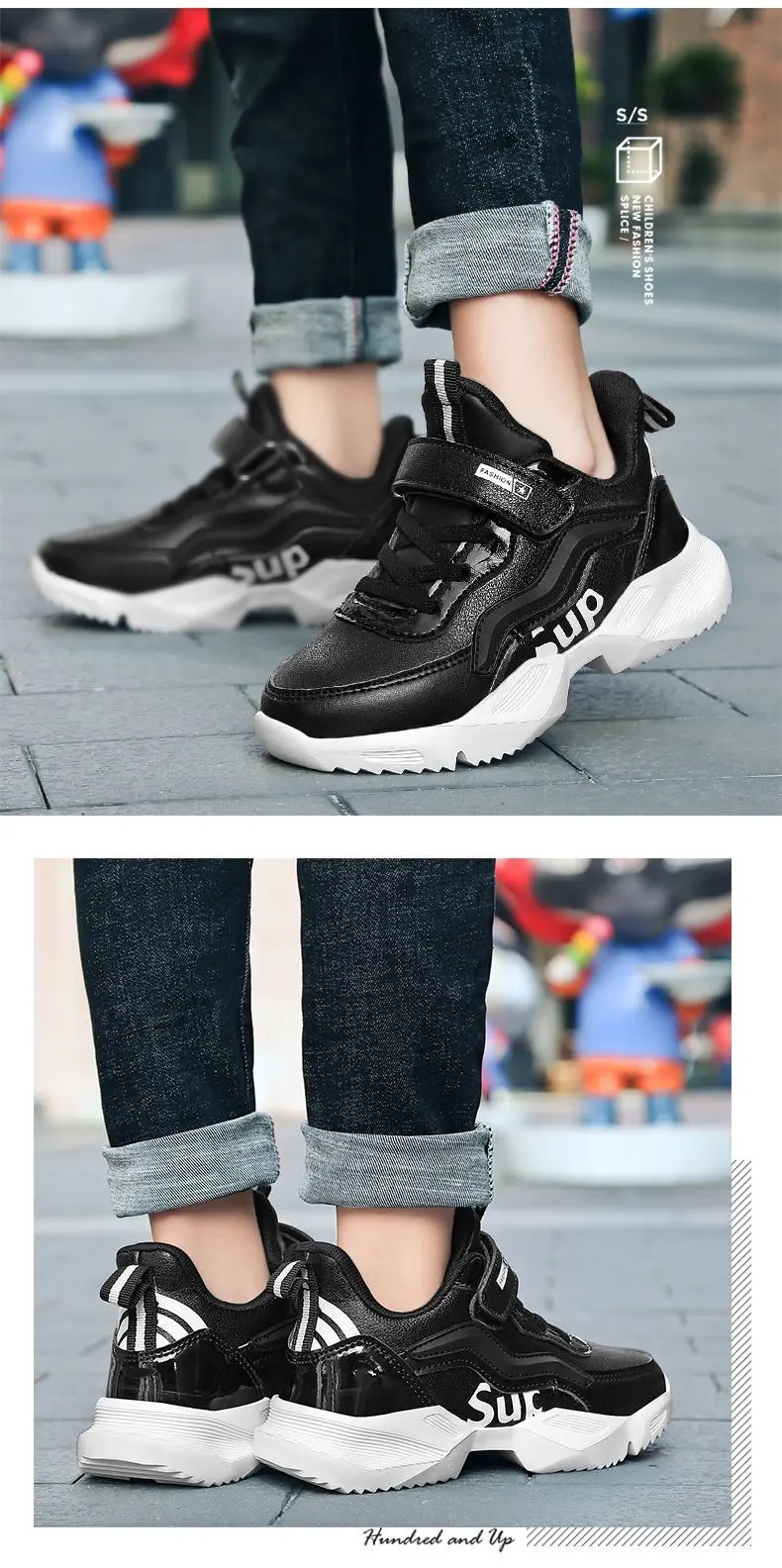 Spring New Kids Pu Leather Shoes Baby Girls Sport Sneakers Children Mesh Shoes Boys Fashion Casual Shoes Soft Brand Trainer