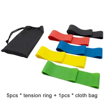 

5pcs 600mm Exercise Bands Fitness Equipment Exercise Resistance Loop Bands Set Legs Butt Arms Yoga Fitness Pilates Elastic Rope