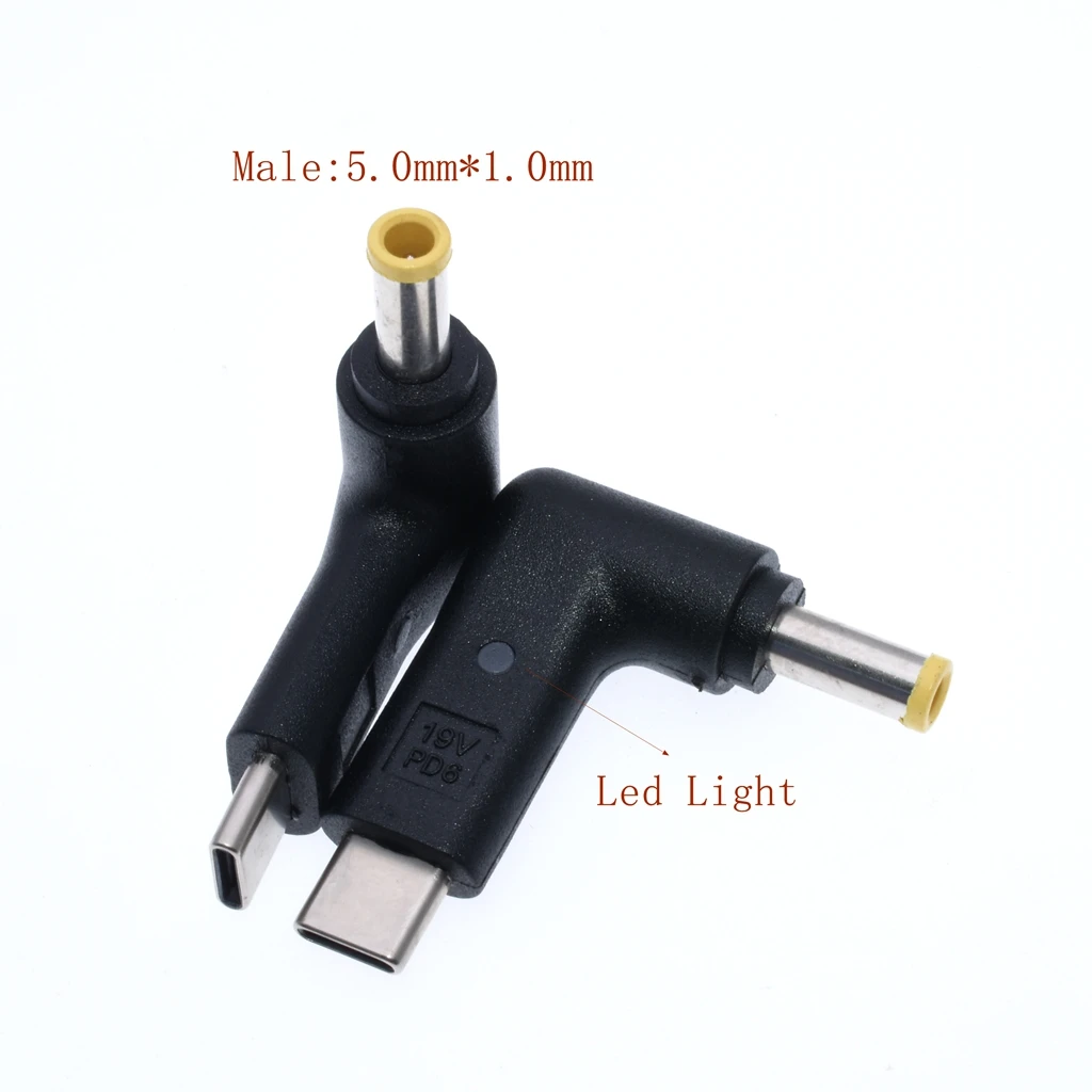 5.5-3.0mm Usb type C PD разъем Dc адаптер питания с светодиодный светильник конвертер om 20 Pluggen Man для lenovo Asus Dell hp зарядное устройство для ноутбука - Цвет: 5.5-3.0mm