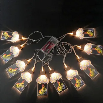 

2020 Ramadan Decor Acrylic Mosque Islamic Light Eid Decoration Muslims Home Party Decoration Ramadan Lamp String Lights
