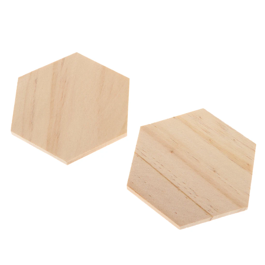 10x MDF деревянные основы шестигранный вырез игровые реквизиты украшение 90x78 мм