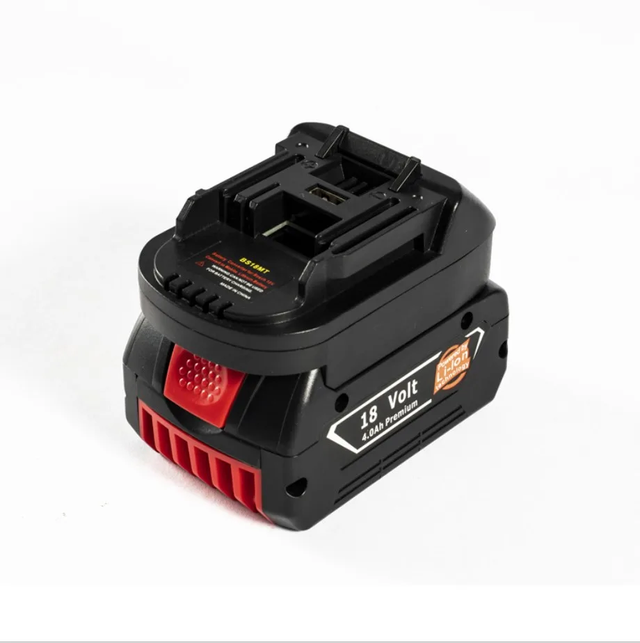 Adaptador de batería BS18MT, convertidor USB para Bosch, 18V, BAT619G/620, conversión a batería de litio Makita 18V BL 1860