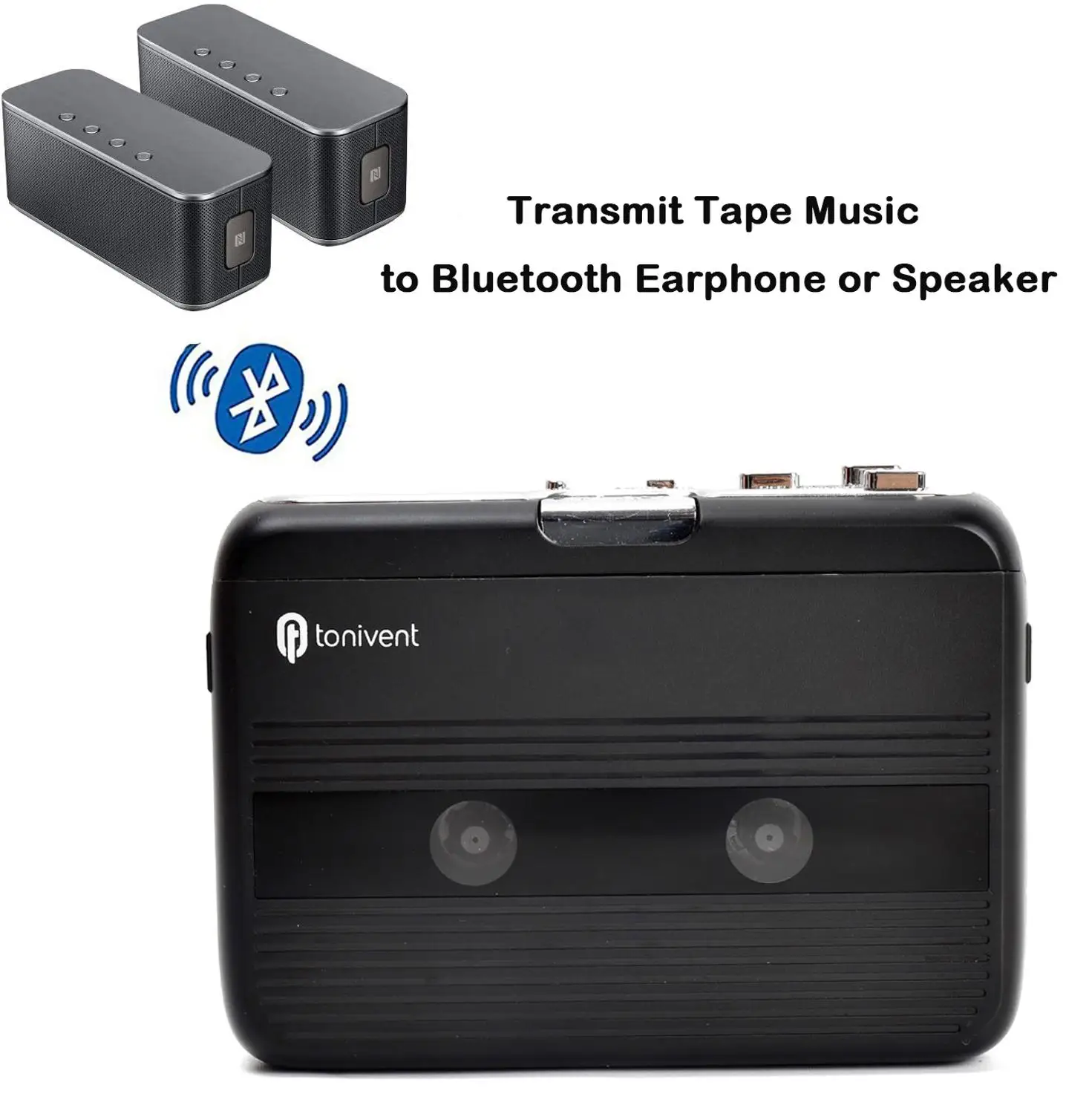 Bluetooth Transmitter Walkman Stereo Cassette Player with FM Radio Auto-revers function Personal Bluetooth Cassette Player