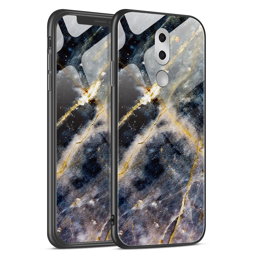 Для Huawei Honor 6X/Mate9 Lite Модный чехол из закаленного стекла для Honor 8A 8X JAT-LX1 JSN-AL00 ТПУ Роскошный чехол для мобильного телефона - Цвет: W301