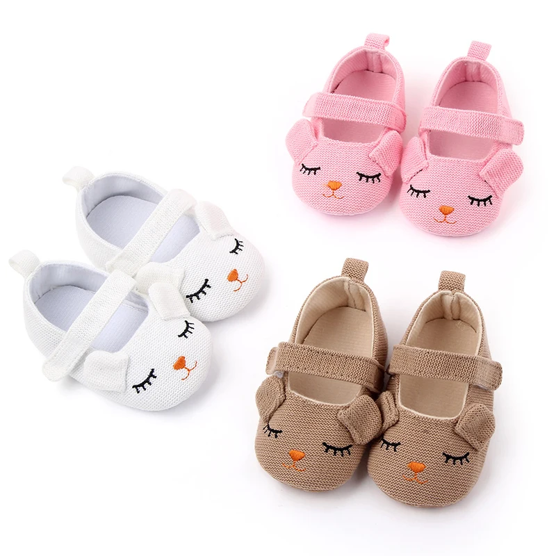 

Baby Girl Shoes Autumn Anti-Slip Casual Walking Sneakers Cartoon Print Princess Shoes Soft Soled Flat Prewalker Booties For Baby