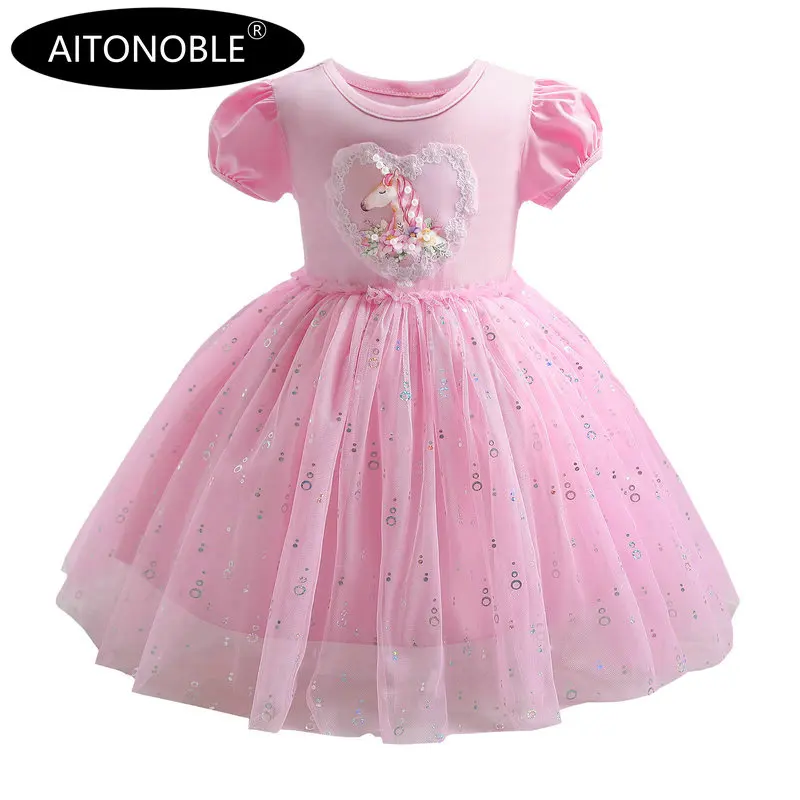 Aitonoble Summer New Costume Gilrs Dress Girl's Dress Princess KidsSkirt Cosplay For Girls With a Gift Bag