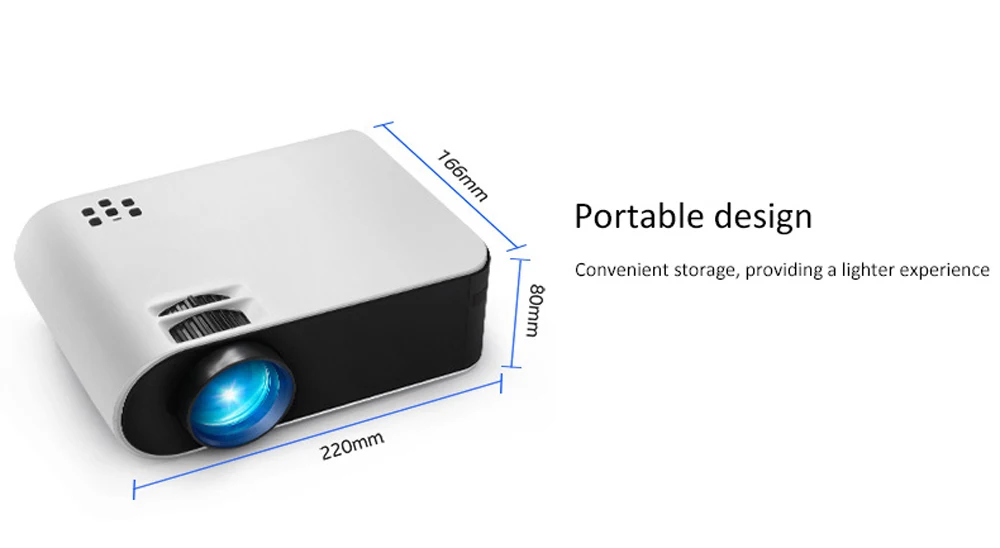 mini projector VCHIP W18 Projector mini Proyector 4K For Home Theater HD 1080P WiFi TV Portable Media Player Smart Phone Beamer proyector navid vankyo projector