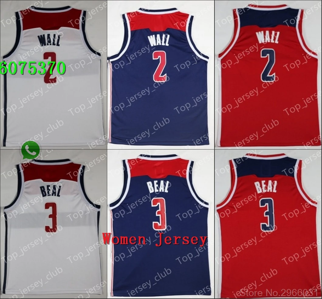 A+++ качественная женская футболка для взрослых#2 John Wall#3 Bradley Beal