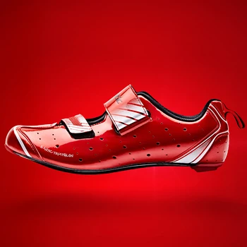 

Santic Men Triathlon Shoes Cycling Road Shoes Breathable Cycling Athletic Racing Team Bicycle Shoes Nano-mirror Upper MST17008