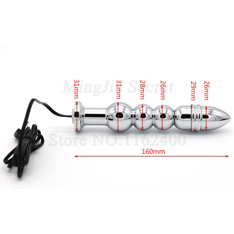 Billige Neue Elektrische Schock Anal Stecker, electro Puls Buttplug Anus Perlen Prostata Massage Medizinische Thema Spielzeug Sex Produkt Für Männer Frauen