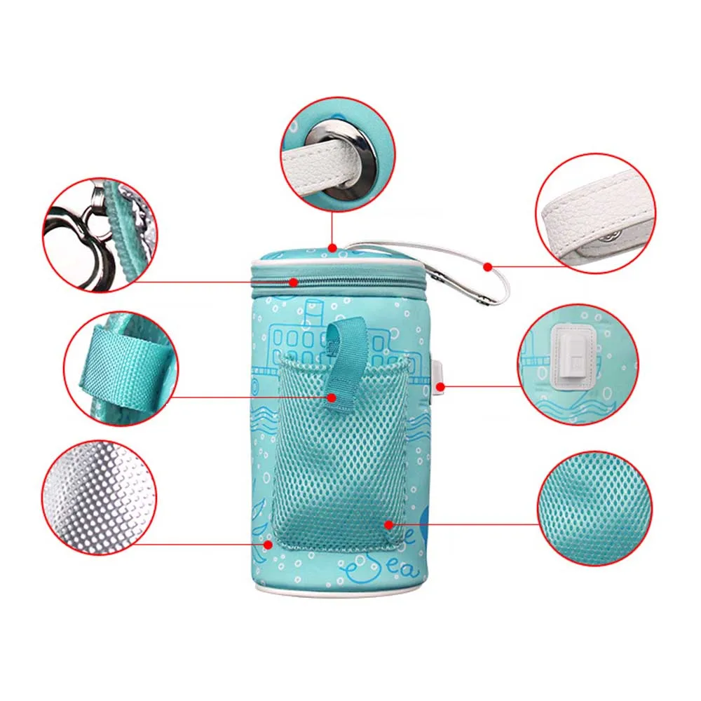 Детская фляга для путешествующих термостат сумка автомобильный портативный USB нагревательный Интеллектуальный теплый молочный
