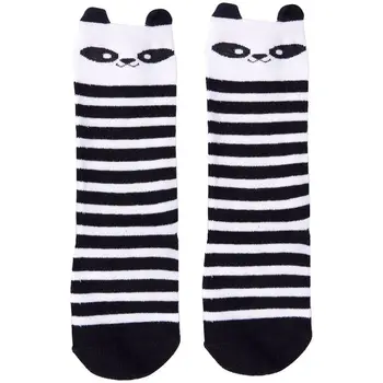 

Baby Girl Boy Kids Cartoon Socks Cotton Anti-slip Short Socks 0-2Y Black and White