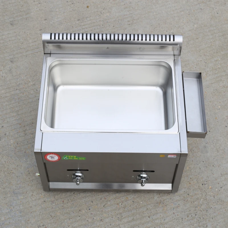 Одноцилиндровый газовый фритюрница Коммерческая для обжарки сковорода машинка для нарезки картофеля бомба большой кальмар