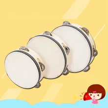 

4in 6in 8in 10in Musical Instruments Tambourine Drum Children Educational Tambourine Round Percussion For KTV Party Dancing Toy