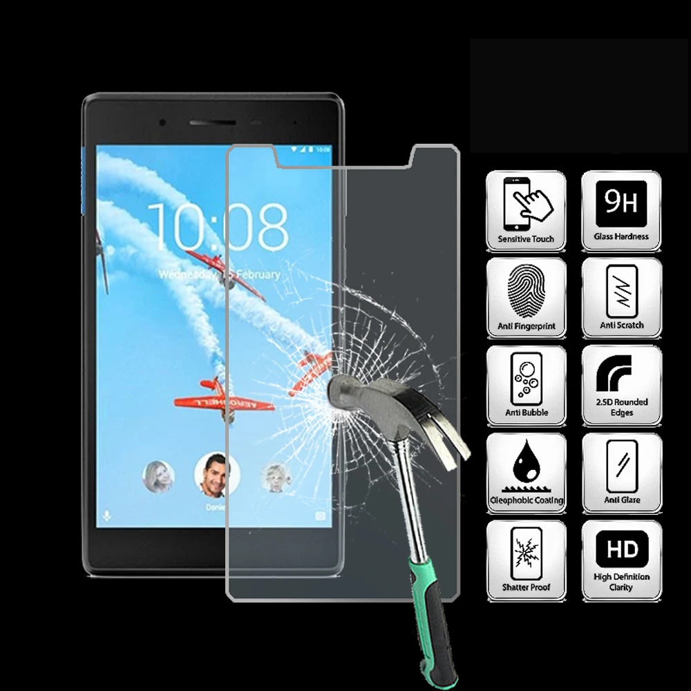 

For Lenovo Tab 7 Essential Tablet Ultra Clear Tempered Glass Screen Protector Anti-friction Proective Film