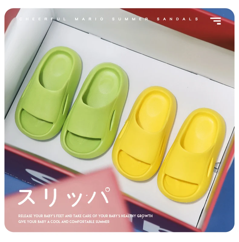 extra wide fit children's shoes YISHEN Children's Slippers Summer Cute Beach Shoes For Boys Girls Waterproof Antis Bathroom Kids Slippers Soft Baby Shoes children's shoes for high arches