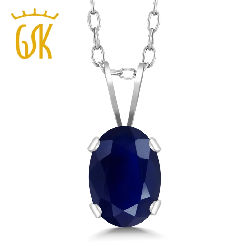 GemStoneKing 1 02 Ct натуральная Овальная Форма Сапфир изящное ювелирное изделие серебро