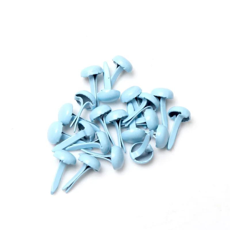 Metal Brads Mixed Pastel Round Brads Scrapbooking Embellishment Fastener Brads Metal Crafts For Diy shoes Decoration Spikes 5X10mm 100PCs