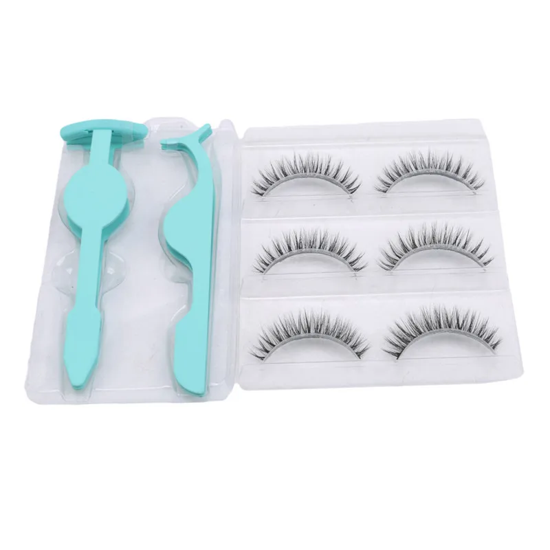 New Makeup Half Eyelash Wings False Eyelashes Mini Eyelash Wedge False Eyelashes Eye Hand Extensions Tool 3 Pairs+2 Tools/Set