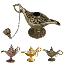 Vintage Aladdined lámpara tetera aleación de Zinc Oficina hogar Decoración colección de alta calidad ruso especial creative metal craft