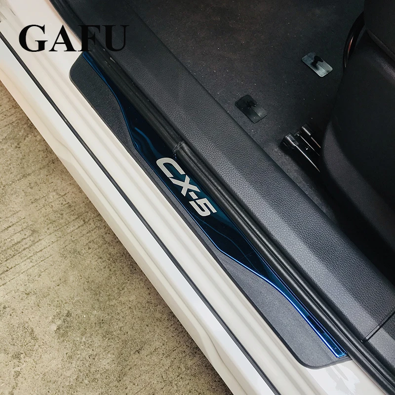 Накладки на пороги автомобиля из нержавеющей стали для Mazda cx5 2019 2020 2014
