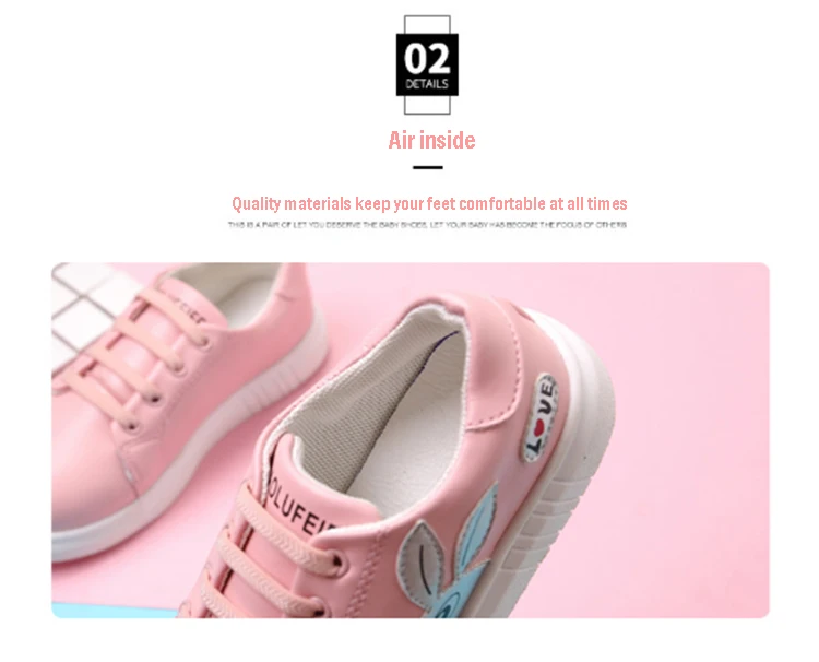 SpringAutumn2019SeasonNewStyleChildren'sSportsShoesStudentsBreathableCasualShoesPrincessShoesCasualSoft SolesSmallWhiteShoes