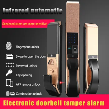 

Automatic fingerprint lock home security door smart home electronic door lock fingerprint remote unlock smart lock
