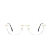 Ultralight Frameless Polygon  Blue Light Blocking Myopia Glasses Finished Women Oversized Diopter Eyeglasses 0 -0.5 -1.0 To -4.0 5