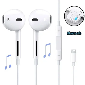 

Pop-up In Ear Headphone Wired Bluetooth Earphone for Apple IPhone 11 Pro X XR XS Max 8 7 Plus Earbuds with Microphone Ear Phone