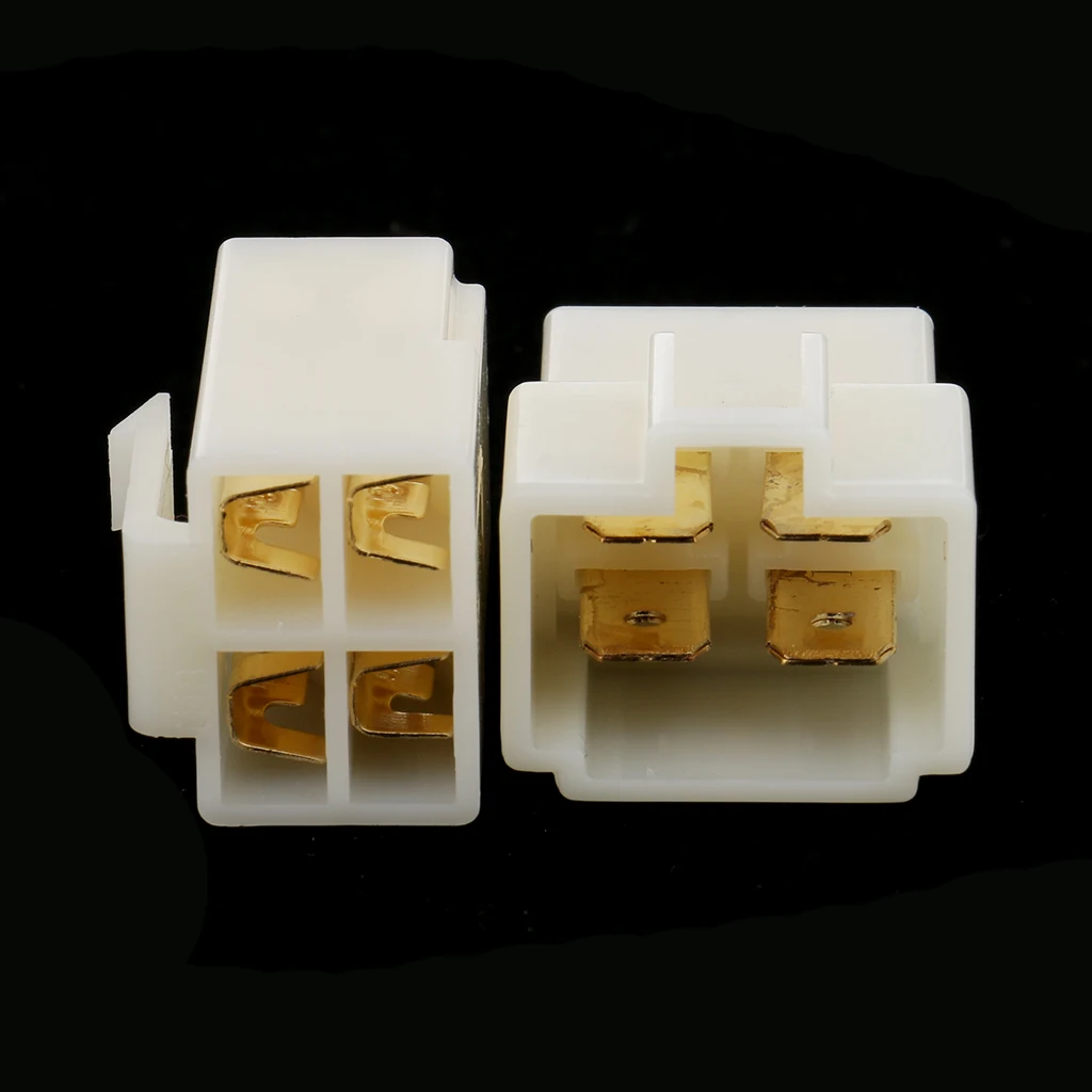 10 Pieces 4 Pin 6.3mm Crimp Terminal Cable Locking Male Female Connector Kit