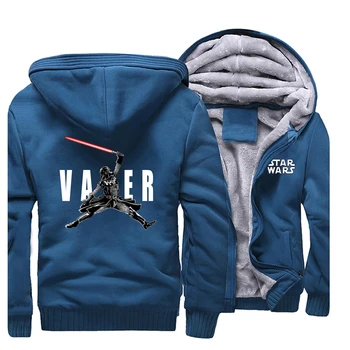 

Movies Darth Vader Men Thick Fleece Hoodies Sweatshirt Winter Jacket New Warm Zip Mens Hoodie Hip Hop Streetwear Funny Coat