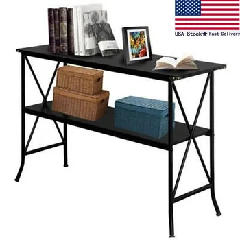 

2-Tier Sofa Table Console Furniture Modern Living Room Accent Entryway Storage