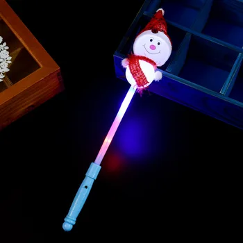 

Christmas LED Flashing Stick Light-Up Toy Kids Gifts Xmas Accessories Snowman Decor New Year Luminous Wand