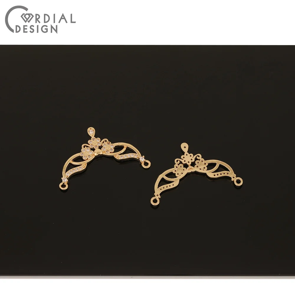 Cordial Design 30Pcs 17*31MM Jewelry Accessories/Necklace Pendant/CZ Charms/Hand Made/Jewelry Findings & Components/DIY Making - cordial