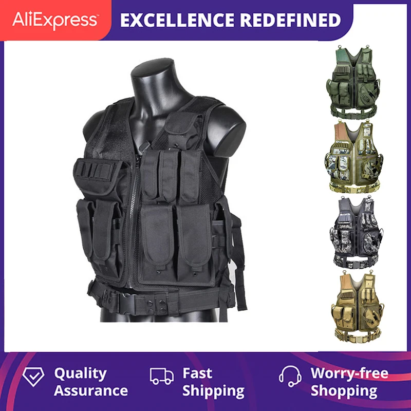 Outdoor AK Chest rig Tactical EDC Military Combat Armor Mesh Vest  Paintball Molle Airsoft Hunting /Survival Adventure Equipment