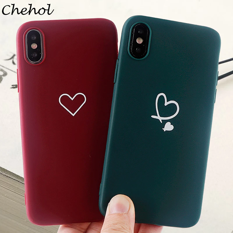 Cell Phone Cases for IPhone 11 Pro X XS MAX XR 8 7 6 S Plus Case Heart King Queen Soft Silicone Fitted Back Covers Accessories |