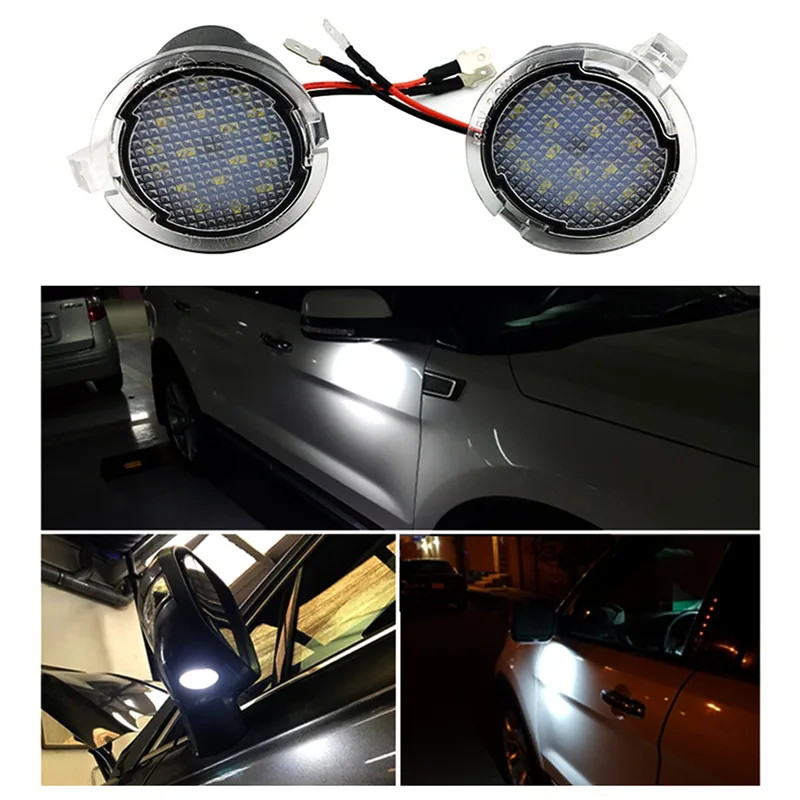 

1 Pair LED Side Mirror Puddle Lights for Ford Edge Mondeo Explorer Taurus Side Rear View Mirror for F ord F ocus F150
